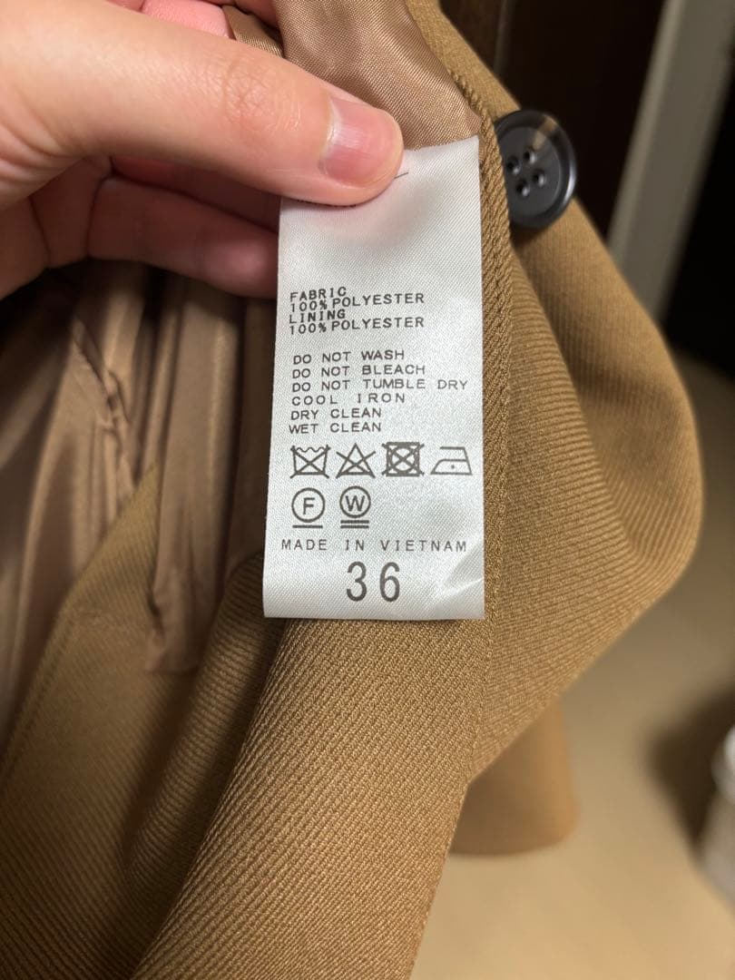 キャメル色 ダブルブレスト テーラードジャケット