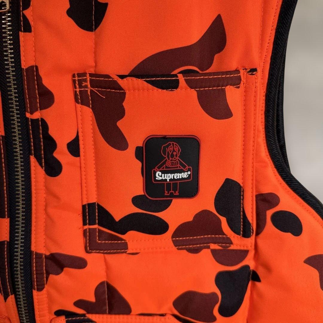 シュプリーム オレンジカモフラージュダウンベスト