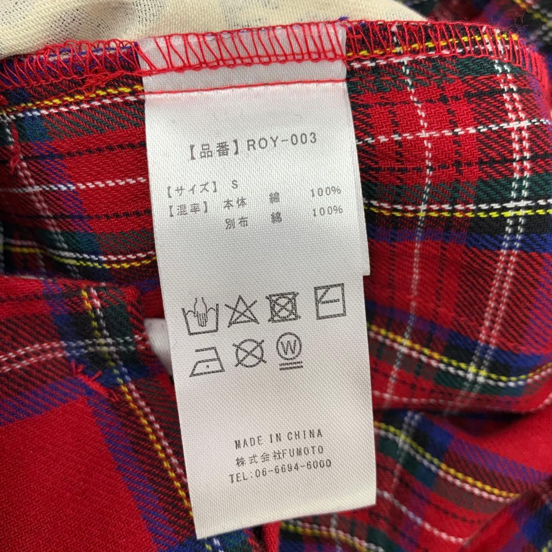 72▢ROY REFLECT OVERJOYチェックハーフPT TS0523-6