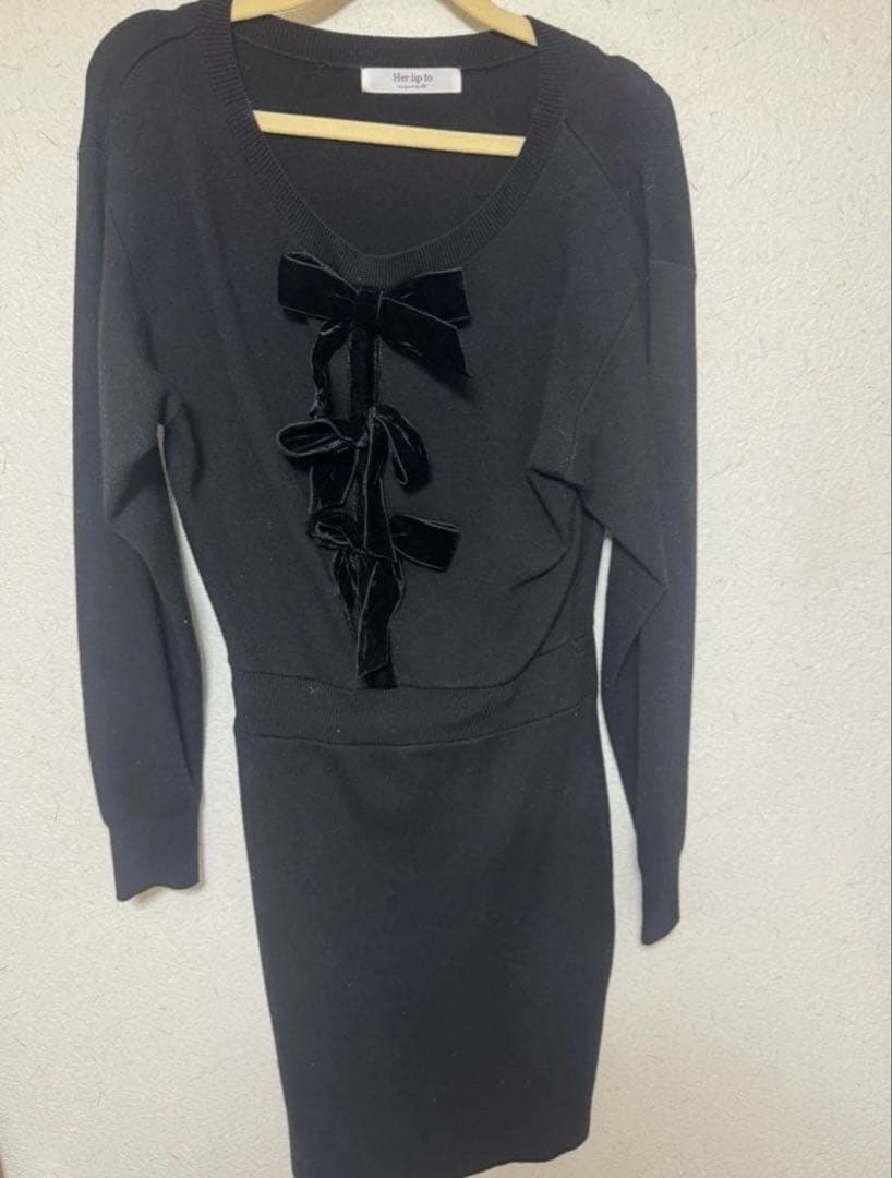 ワンピース herlipto Simone Knit Mini Dress M
