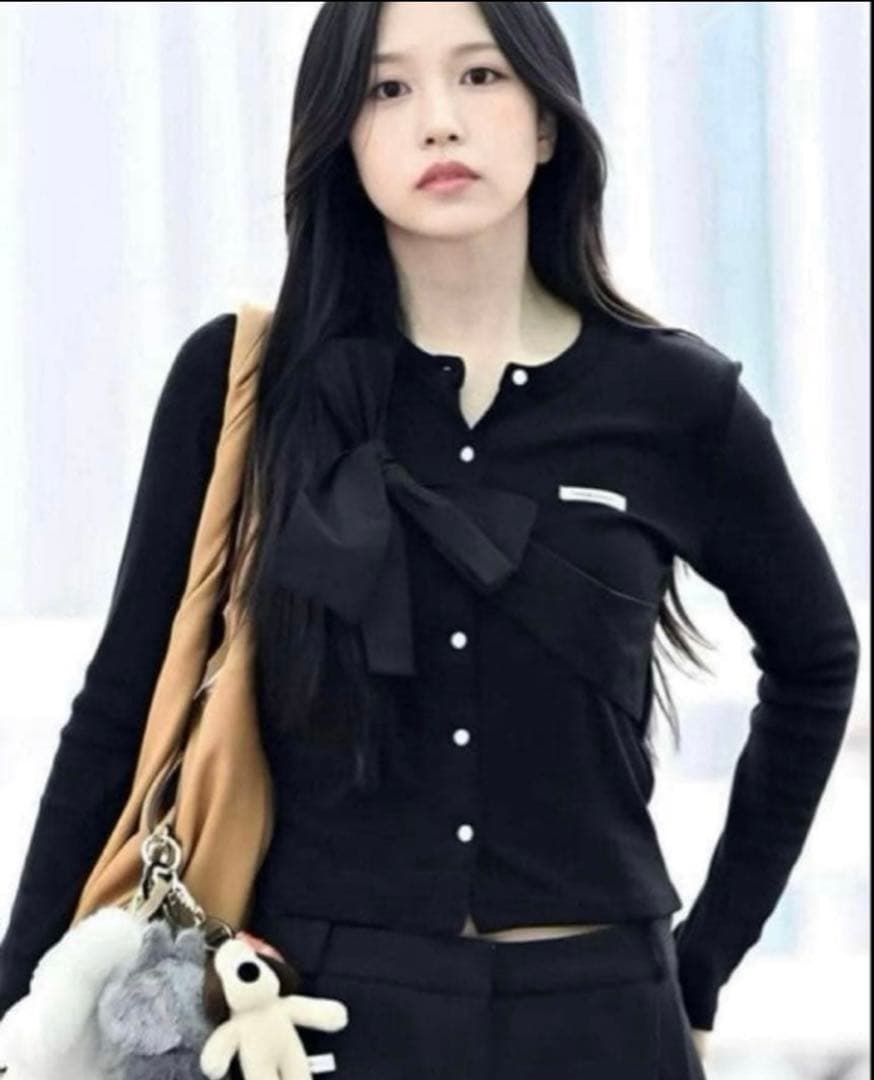 2/6まで値下げ 新品 crank リボンニットカーディガン 黒