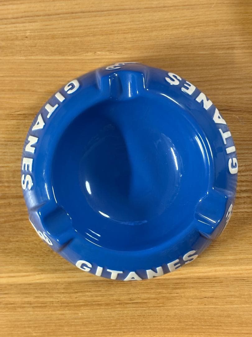［2個セット］Gitanes ジタン 灰皿 ブルー アンティーク