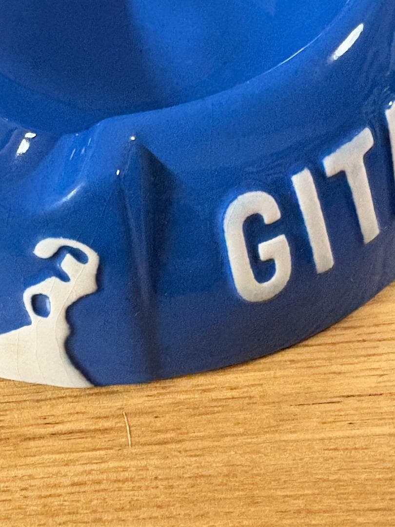 ［2個セット］Gitanes ジタン 灰皿 ブルー アンティーク