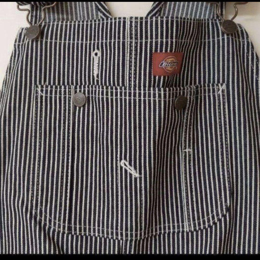 新品 34x32 HS ヒッコリーストライプ ディッキーズ オーバーオール