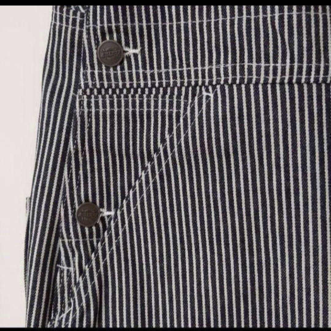 新品 34x32 HS ヒッコリーストライプ ディッキーズ オーバーオール