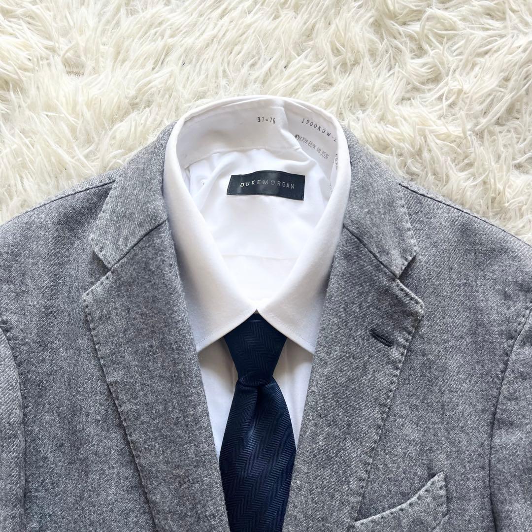 <美品>LARDINI グレー ウール ジャケット サイズ46