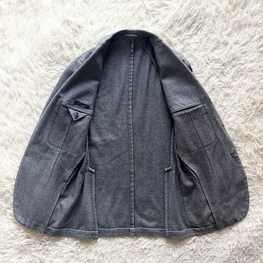 <美品>LARDINI グレー ウール ジャケット サイズ46
