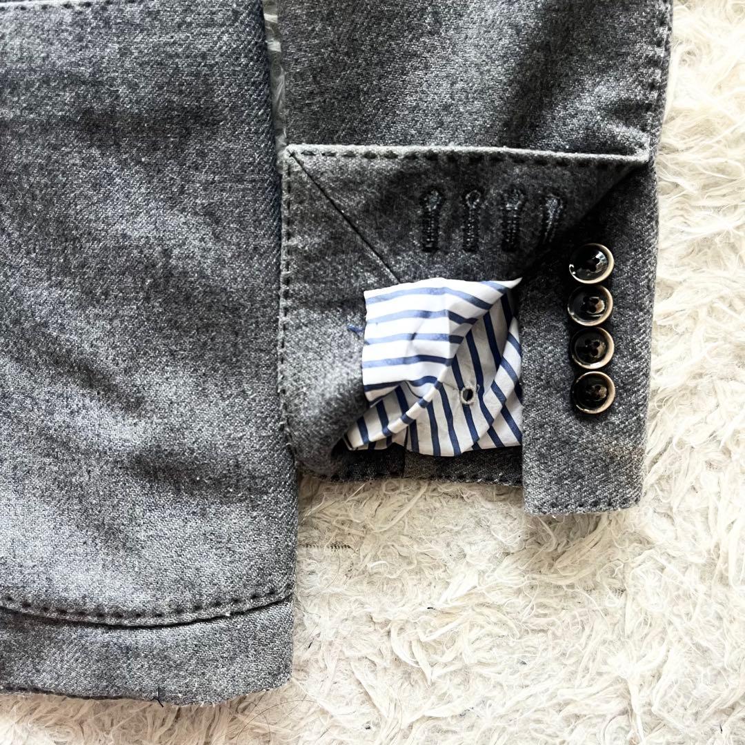 <美品>LARDINI グレー ウール ジャケット サイズ46