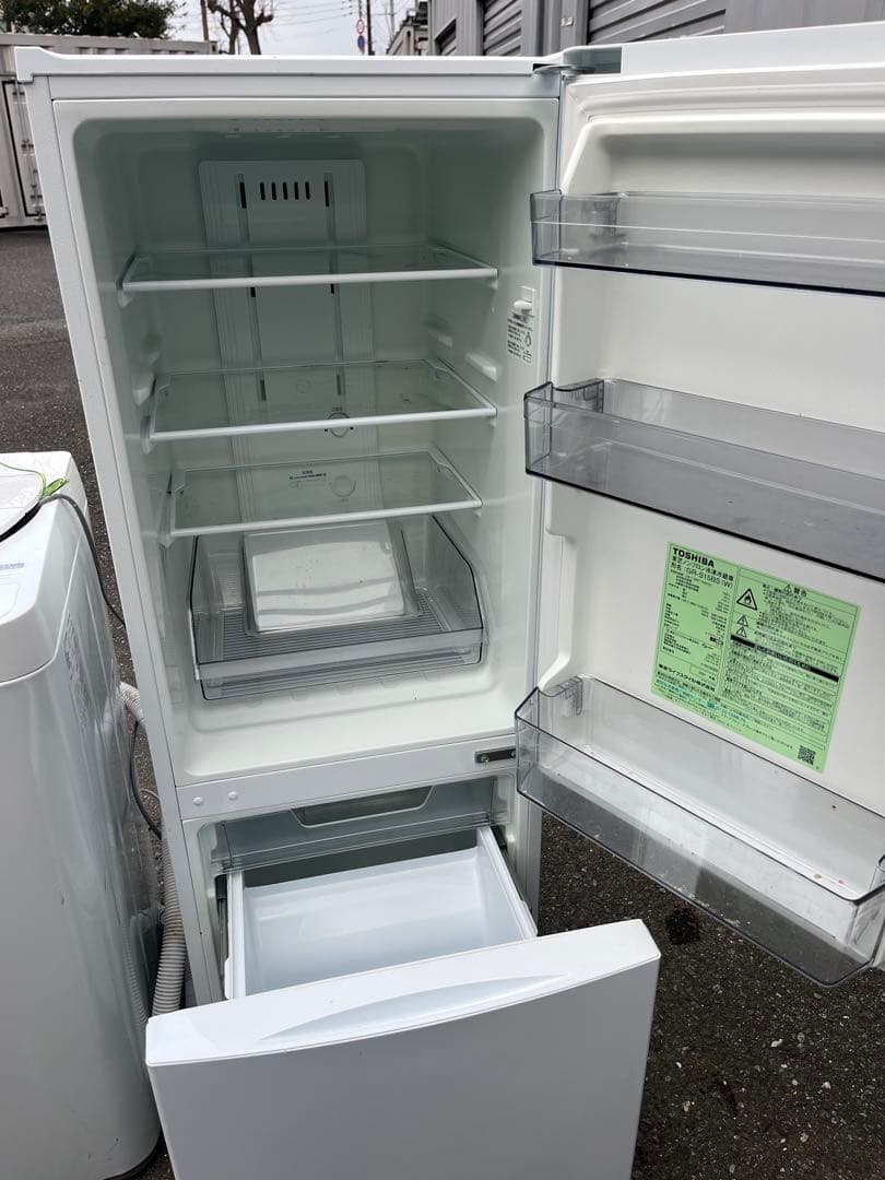 福岡市配送設置無料　大きめ153L冷蔵庫、洗濯機セット