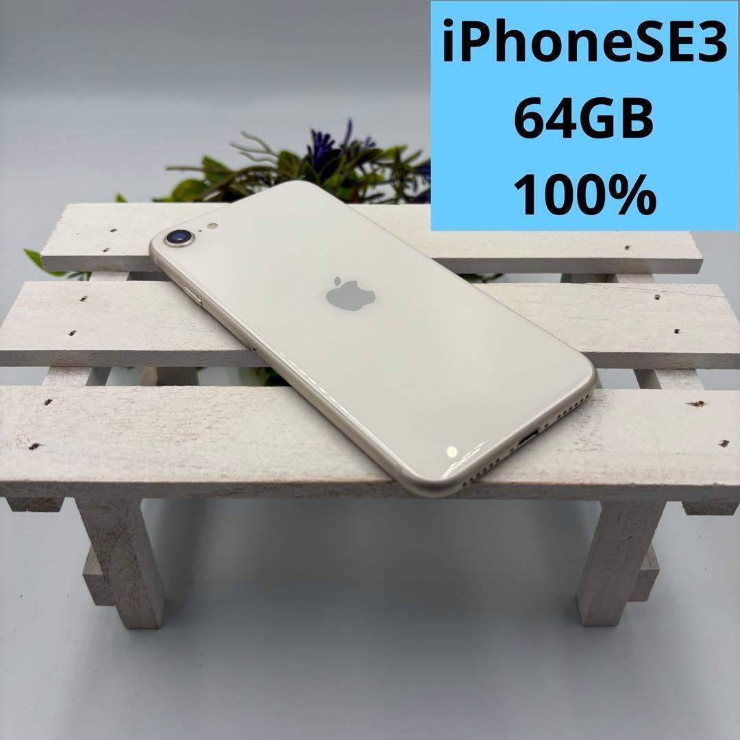 【美品】iPhone SE第3世代 64GB スターライト 7