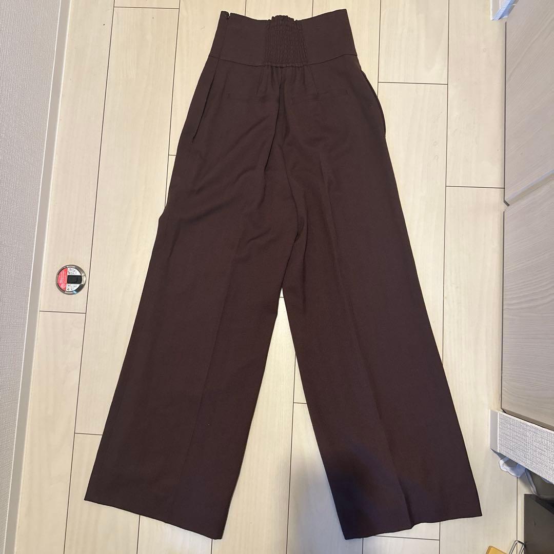 【SNIDEL】金ボタンダブルジャケット　フレアパンツバーガンディ