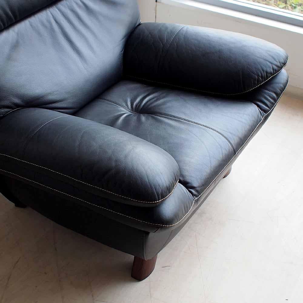 カリモク ZT83モデル 本革 ハイバックソファ 1人掛け B ZR24285