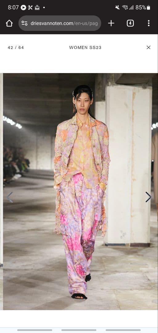 パンツ 23ss DRIES VAN NOTEN Floral Cargo Pants