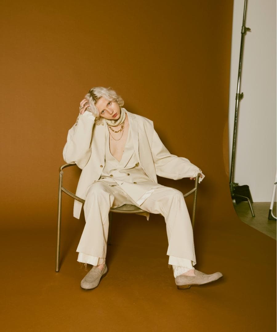 ジャケット・アウター Oversize double-breasted cut off jacket