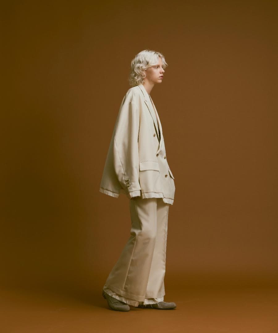 ジャケット・アウター Oversize double-breasted cut off jacket