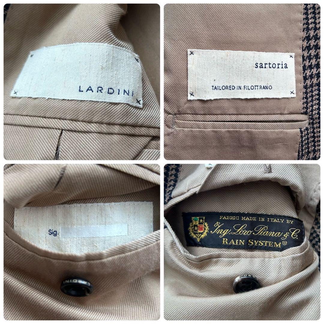 LARDINI ラルディーニ ロロピアーナ チェックテーラードジャケット 46