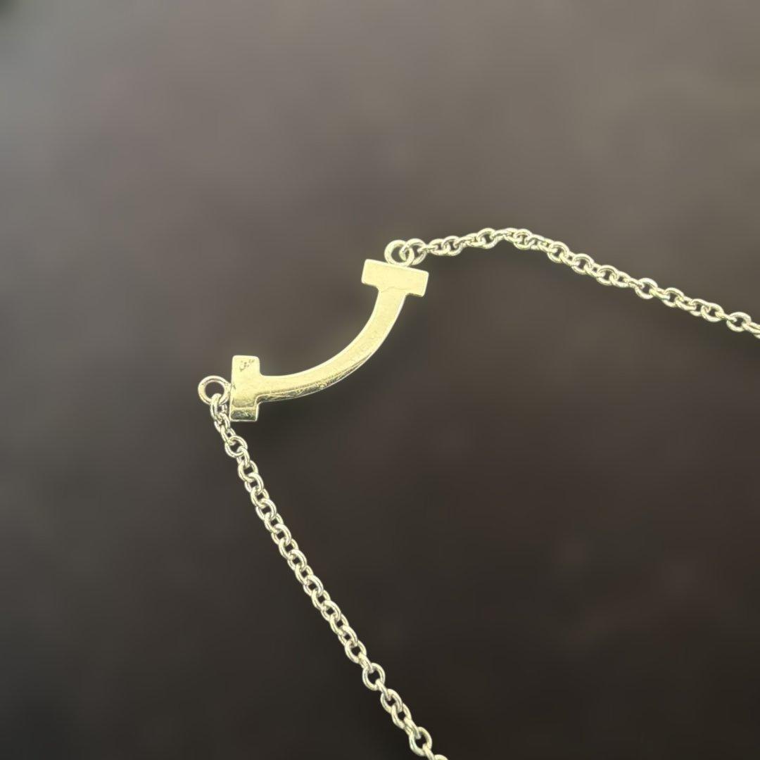 ✨️早い者勝ち✨️Tiffany ミニTスマイル ダイヤモンドネックレスK18WG