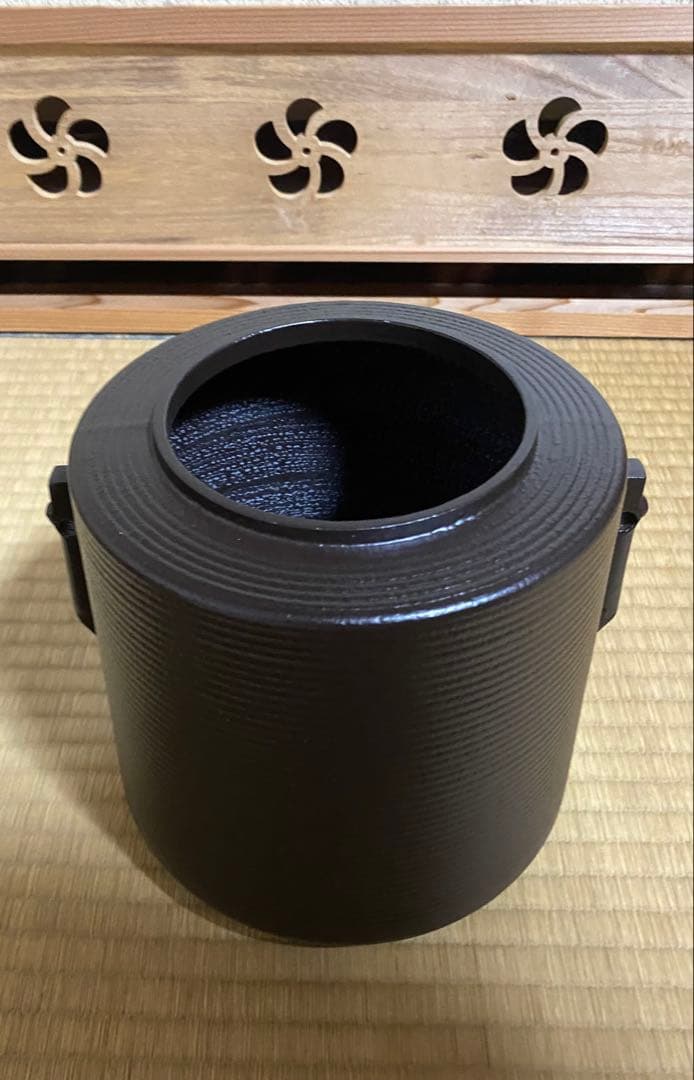 希少・早い者勝ち❗️糸目筒釜　しきの釜　錆びない　茶道具