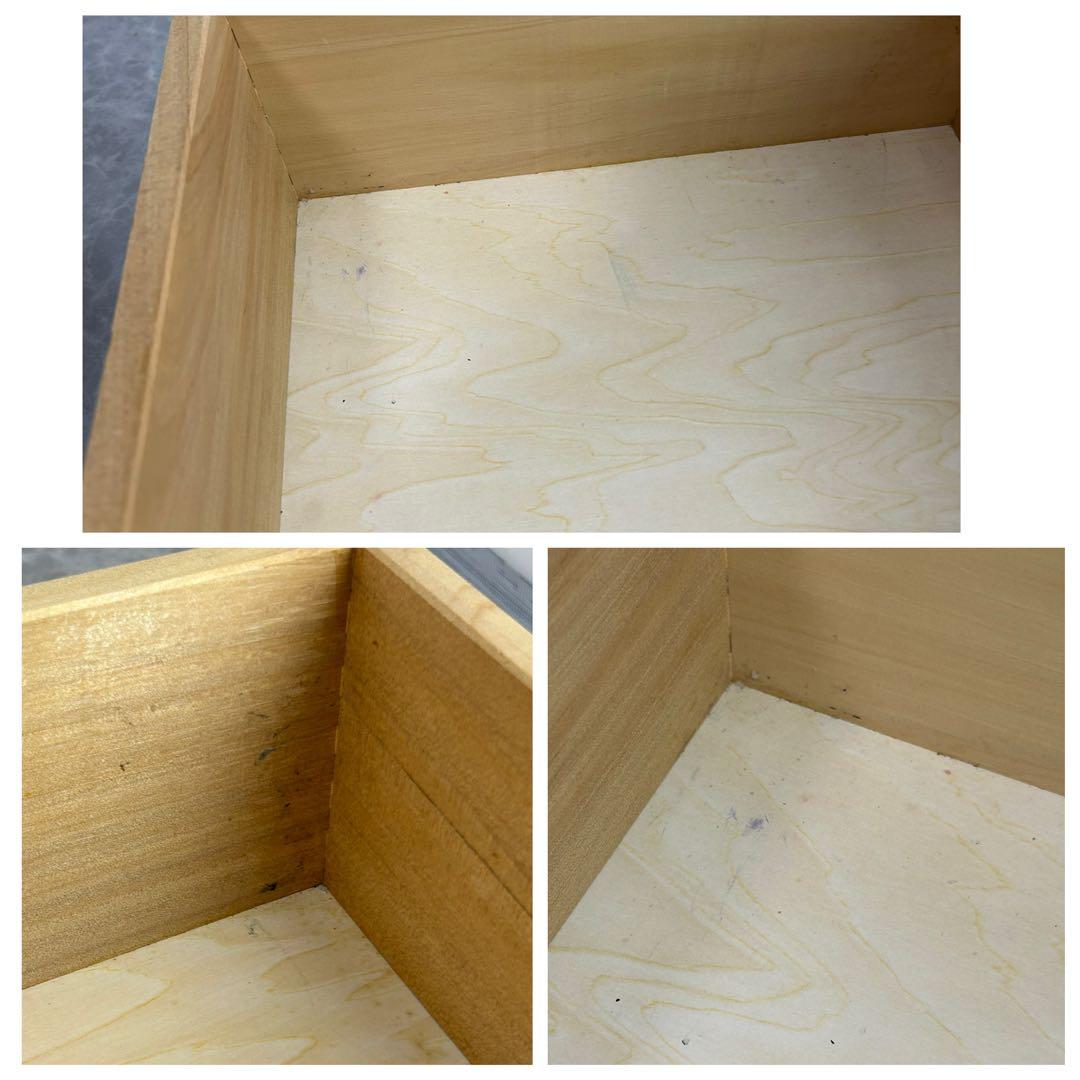 送料込み【木製電話台 サイドテーブル3段引き出し付き 高さ 約85.5cm】