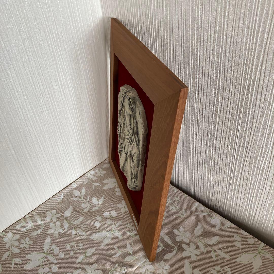 彫刻家 朝倉響子 レリーフ 「晨」 1990 額入 ◆父は東洋のロダン 朝倉文夫