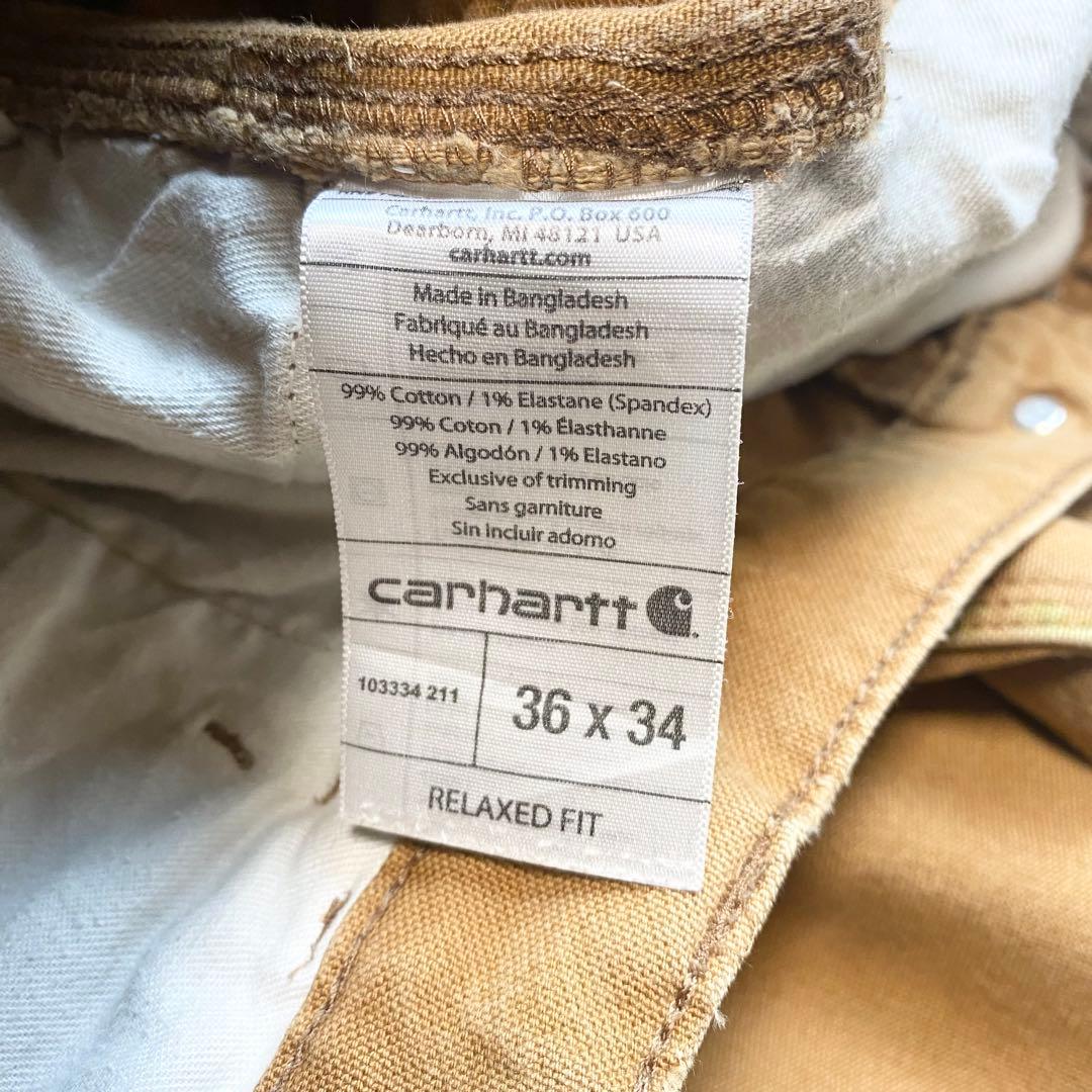 Carharu カーハート ダブルニー ペインターパンツ キャメル W36L34