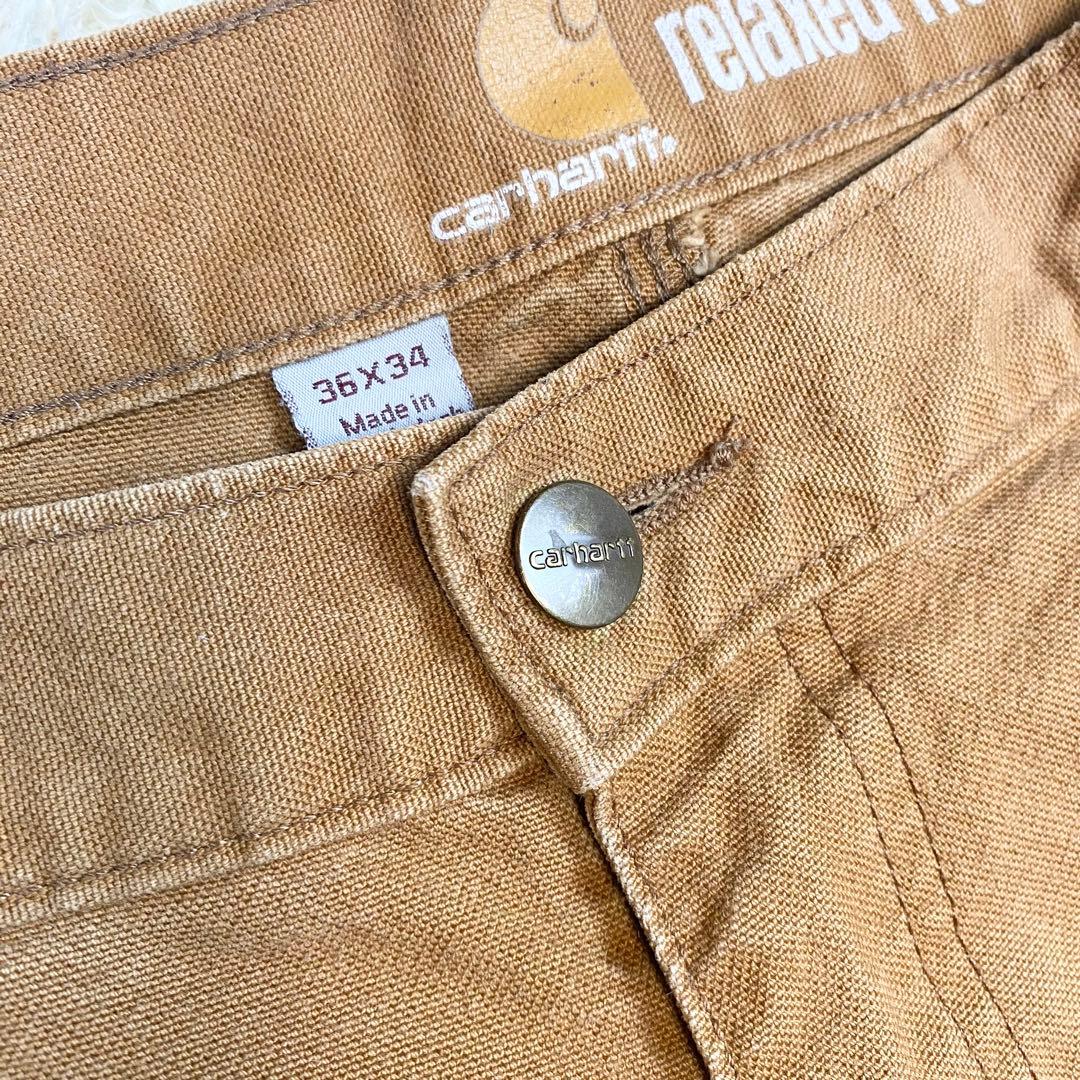 Carharu カーハート ダブルニー ペインターパンツ キャメル W36L34