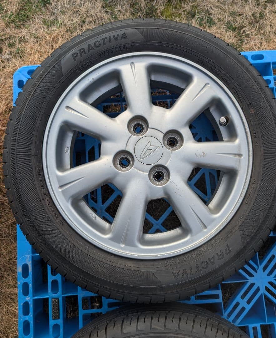 ②中古品 ダイハツタント2024製タイヤ付き純正ホイール4本セットの2本