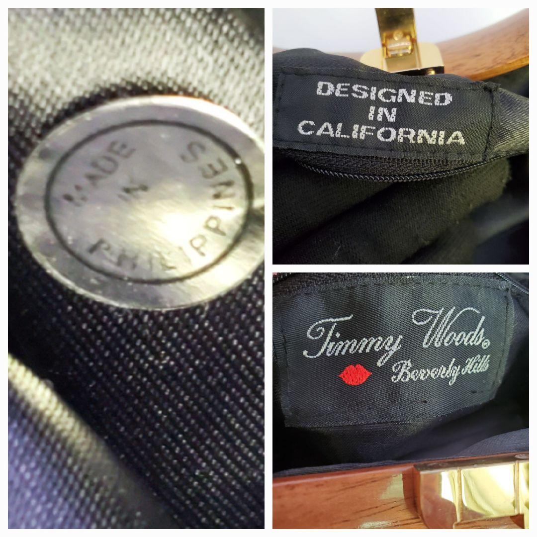 極美品 ティミーウッズ 木製 ハンドバッグ アカシア 天然木 希少 レア