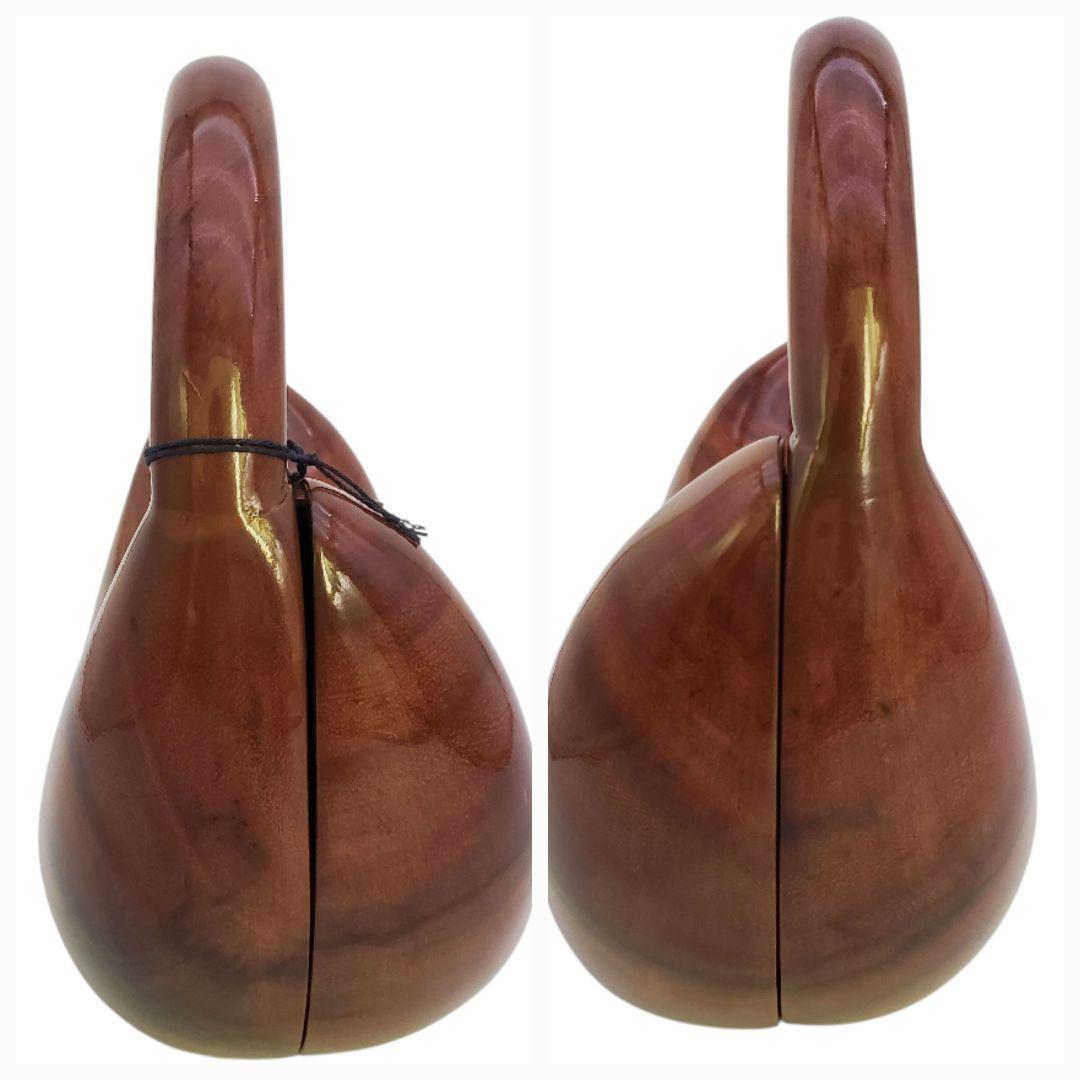 極美品 ティミーウッズ 木製 ハンドバッグ アカシア 天然木 希少 レア