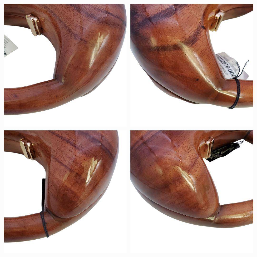 極美品 ティミーウッズ 木製 ハンドバッグ アカシア 天然木 希少 レア