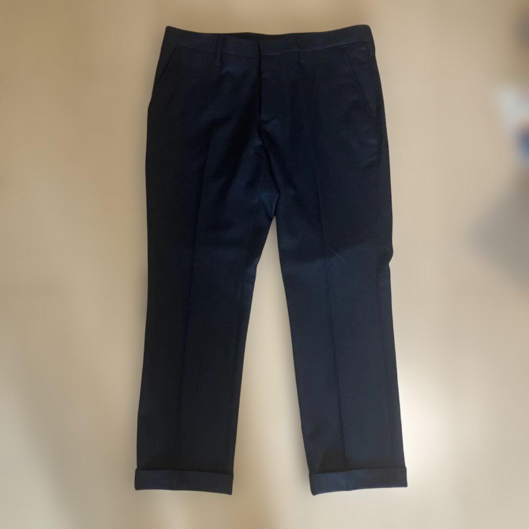 【極美品】3万　ジュンハシモト　ウールスラックス　XVパンツ　黒　XL