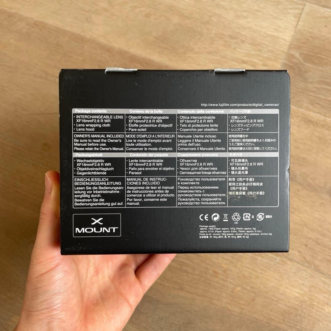 フジノンレンズ XF16mmF2.8 R WR［動作確認済み］