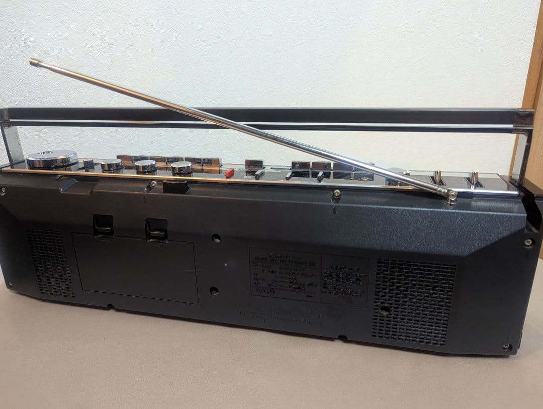 SANYO MR-WU4 MKⅢ ダブルラジカセ ブラック 昭和レトロ