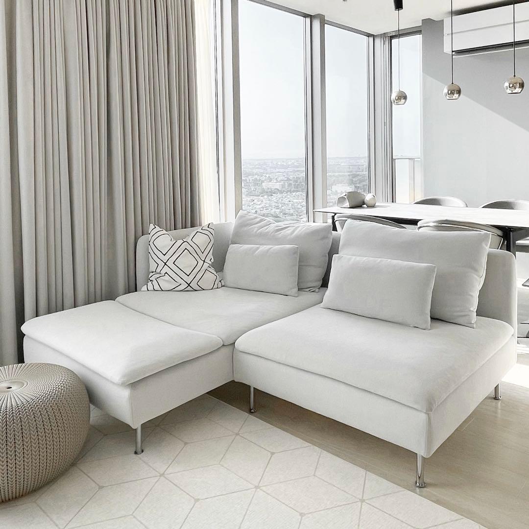 IKEA ソーデルハムン カバーのみ フィーンスタホワイト