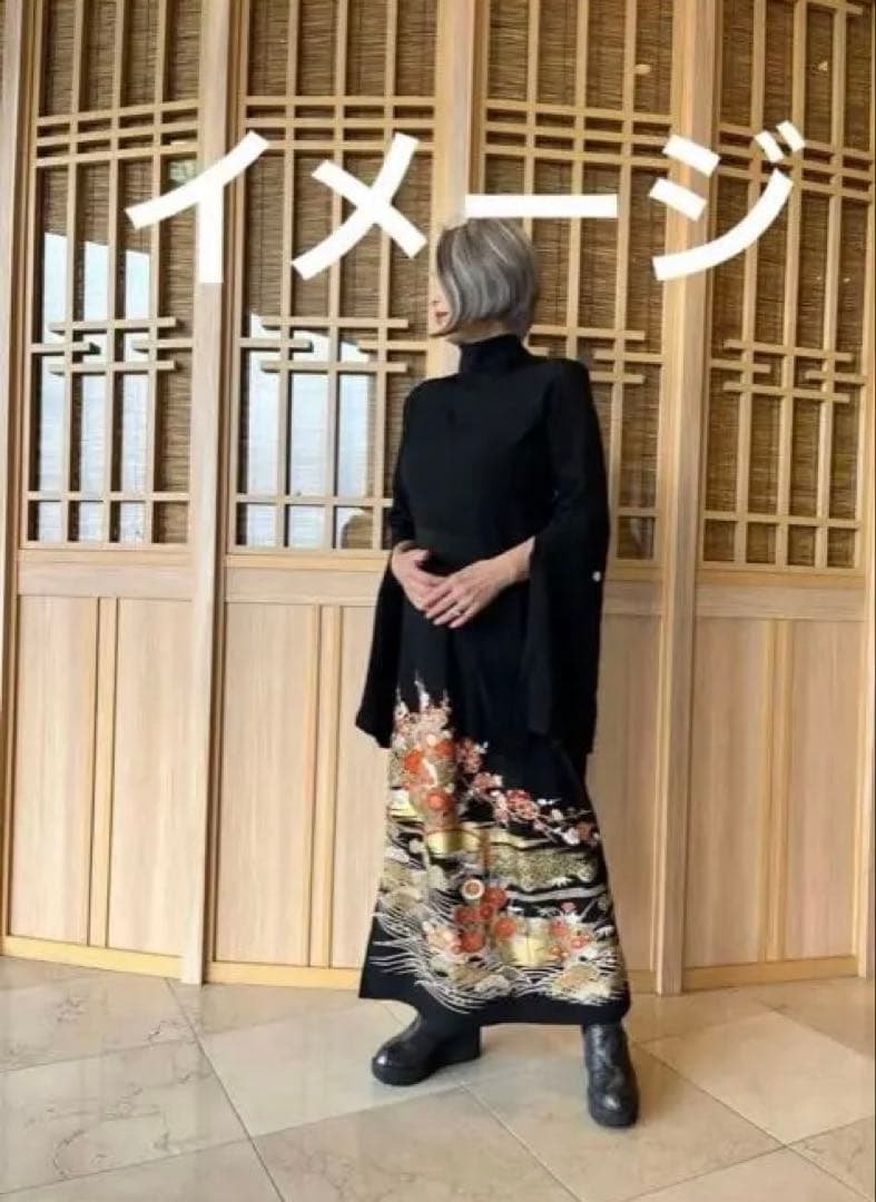 【着物リメイク】フォーマル バックリボン　ワンピースドレス