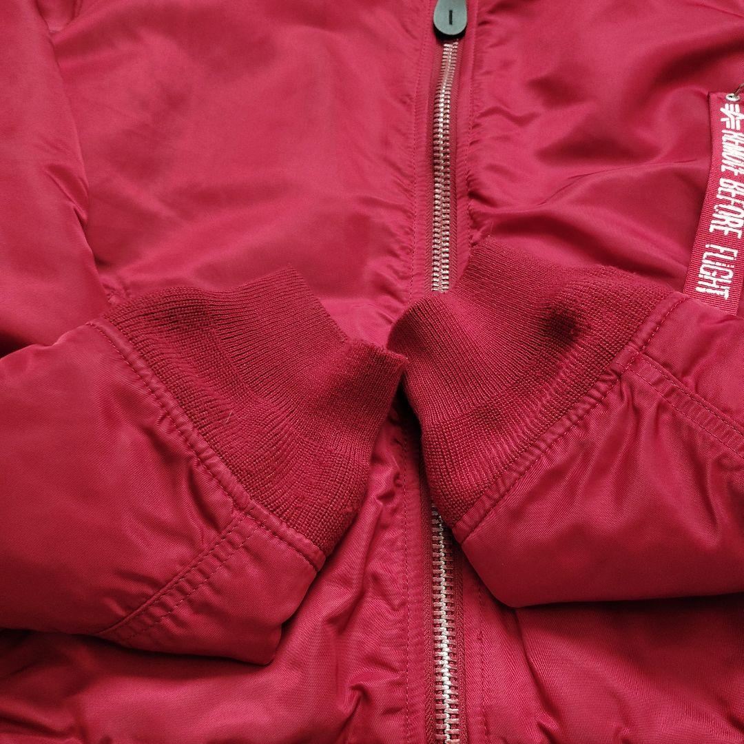 ALPHA INDUSTRIES アルファ MA-1 フード付 NATUS 赤