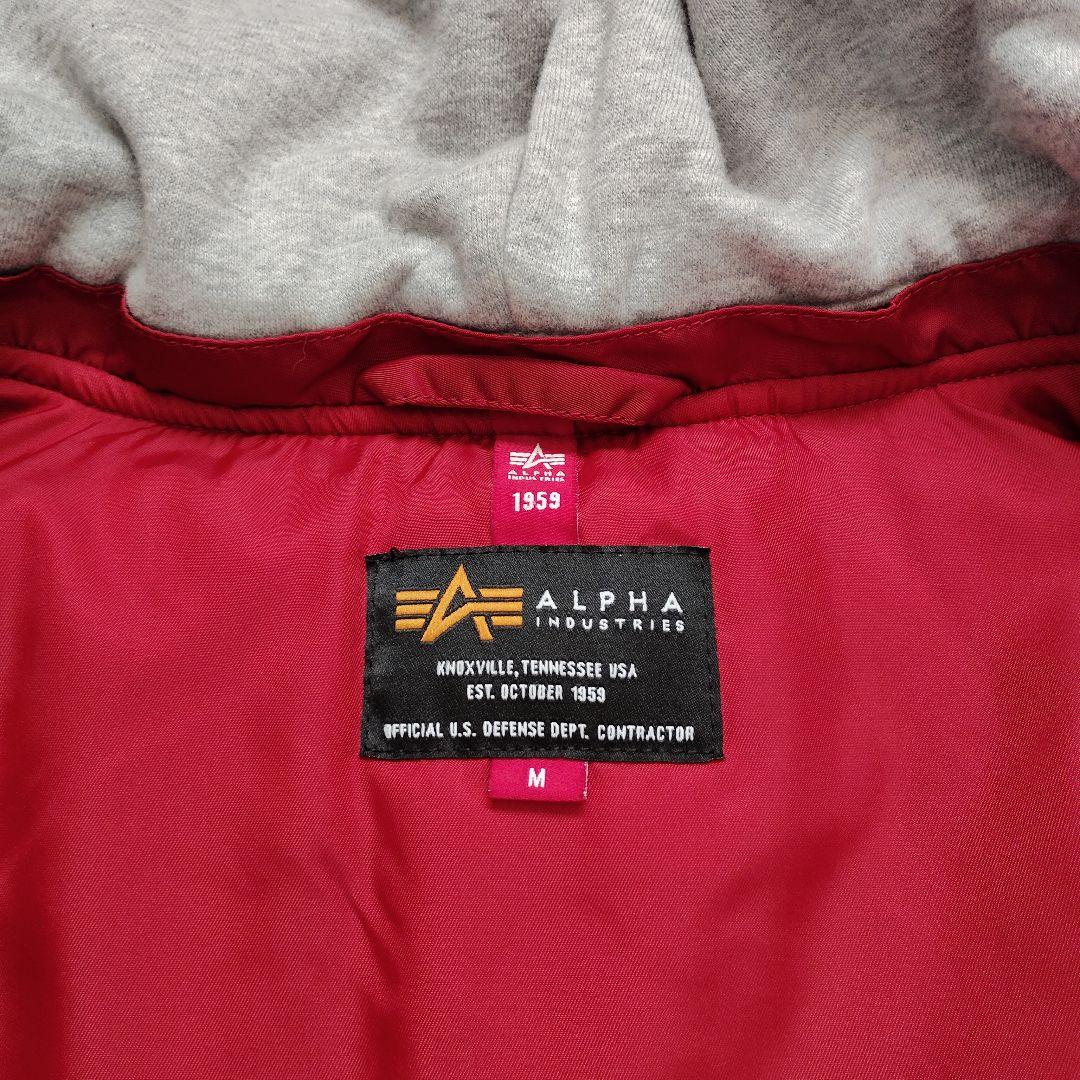 ALPHA INDUSTRIES アルファ MA-1 フード付 NATUS 赤