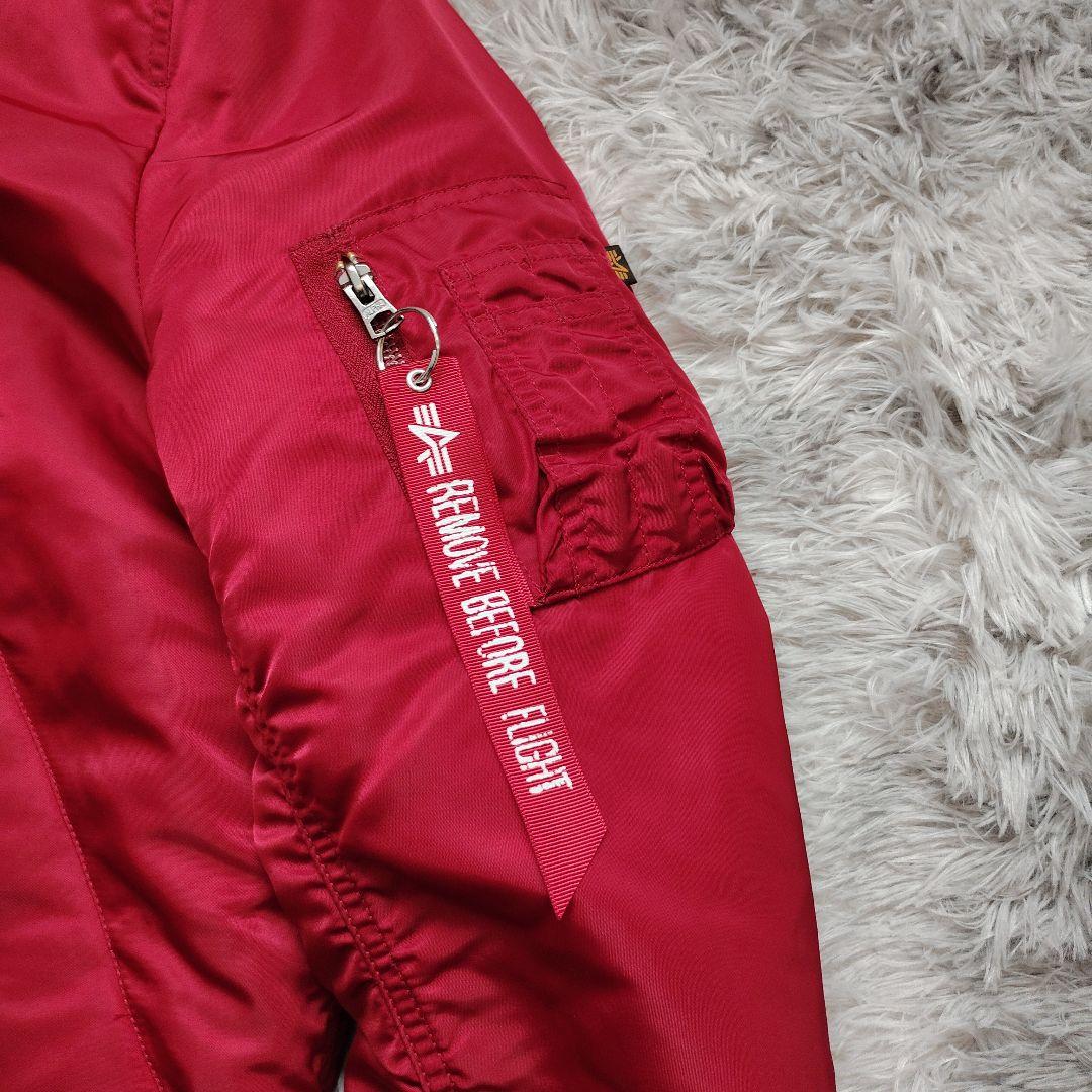 ALPHA INDUSTRIES アルファ MA-1 フード付 NATUS 赤