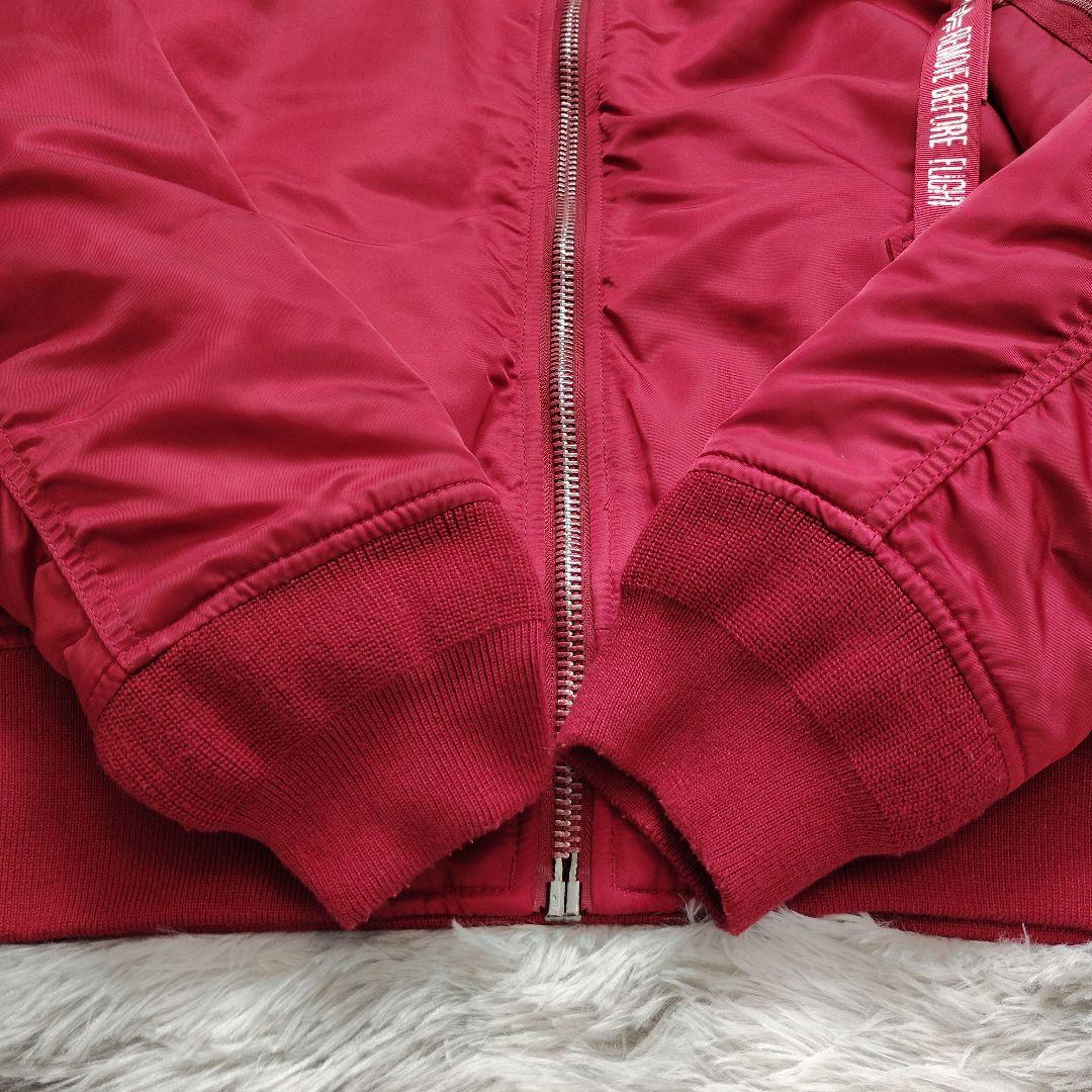 ALPHA INDUSTRIES アルファ MA-1 フード付 NATUS 赤