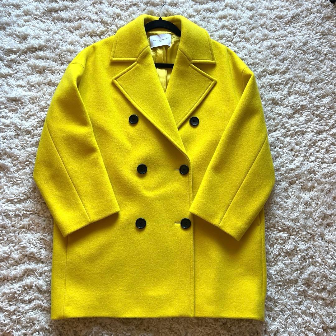 【UNITED ARROWS】鮮やかイエローピーコート36