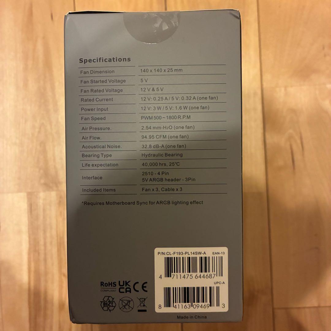 【新品】Thermaltake CT140 EX ARGB 140mm×3