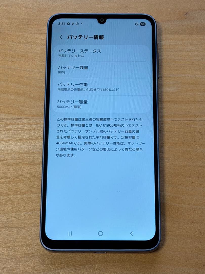 Samsung Galaxy A25 5G ブルー　ほぼ未使用品