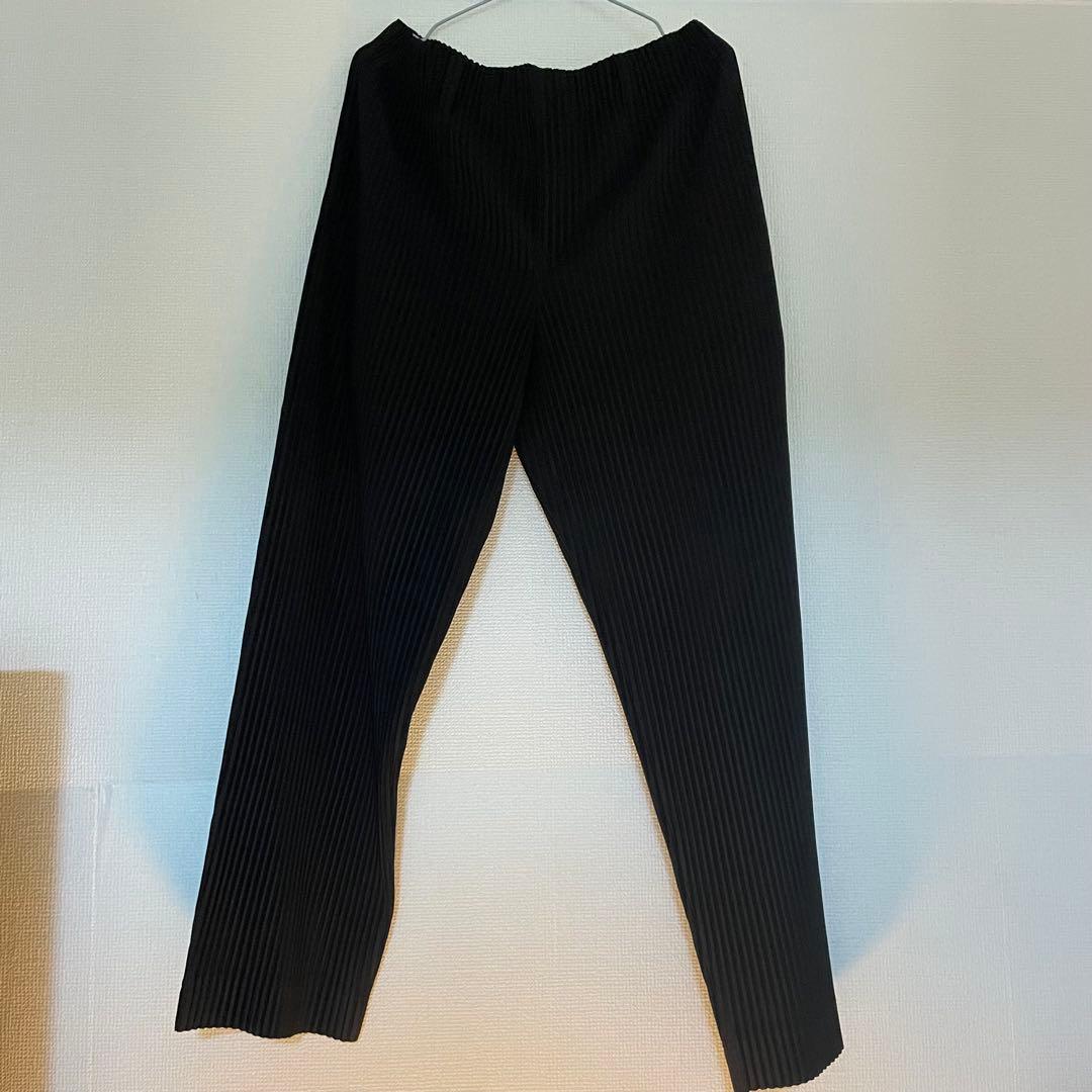 イッセイミヤケ　オムプリッセ　プリーツパンツ　size 03 ブラック