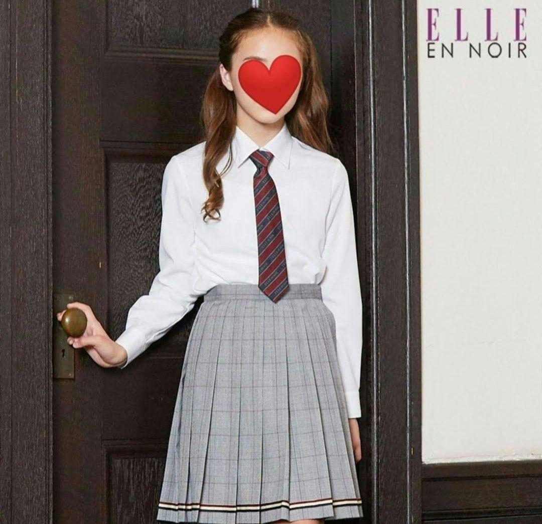 【美品】エル　卒服　卒業式　165　フォーマルスーツ　ネイビー　グレンチェック