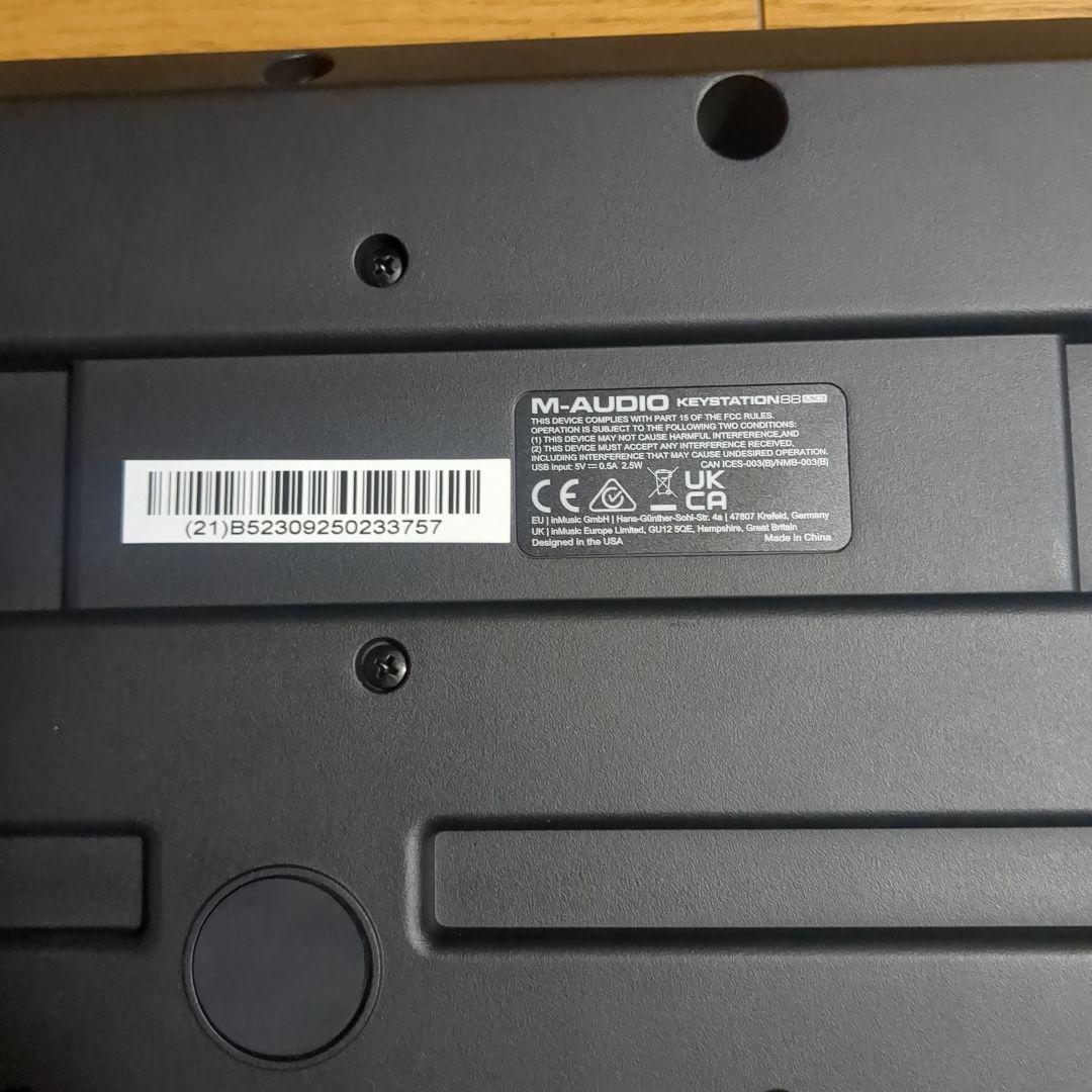 M-AUDIO Keystation 88 MK3 MIDIキーボード付属品つき