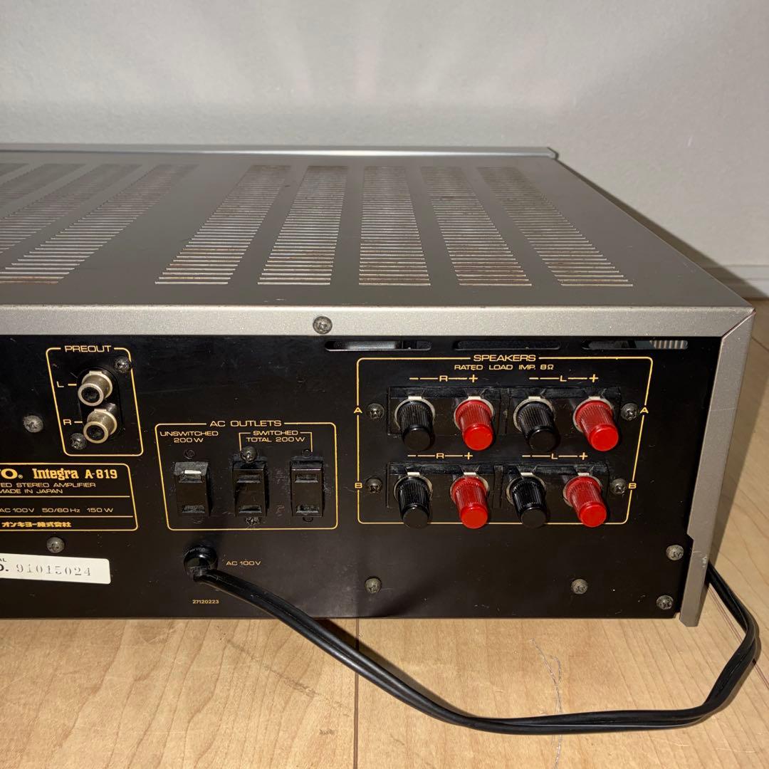 名機　onkyo A-819プリメインアンプです いい音です！！
