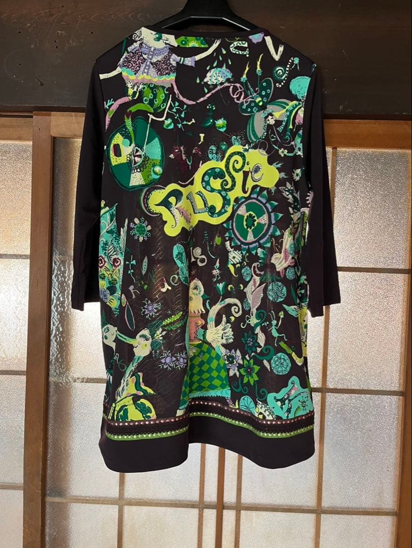 TOKUKO 1er VOL グラフィックプリント 五分袖チュニック 9号