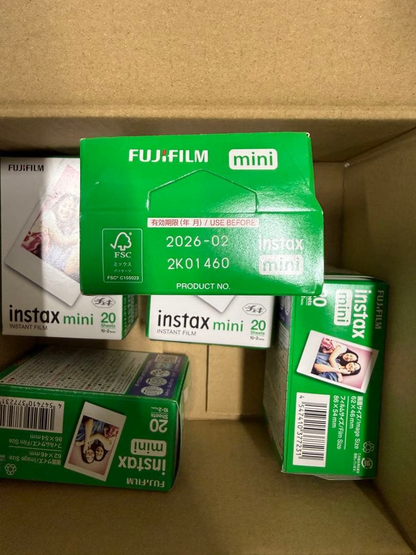 【超特価】FUJIFILM instax mini フィルム 20枚×5パック