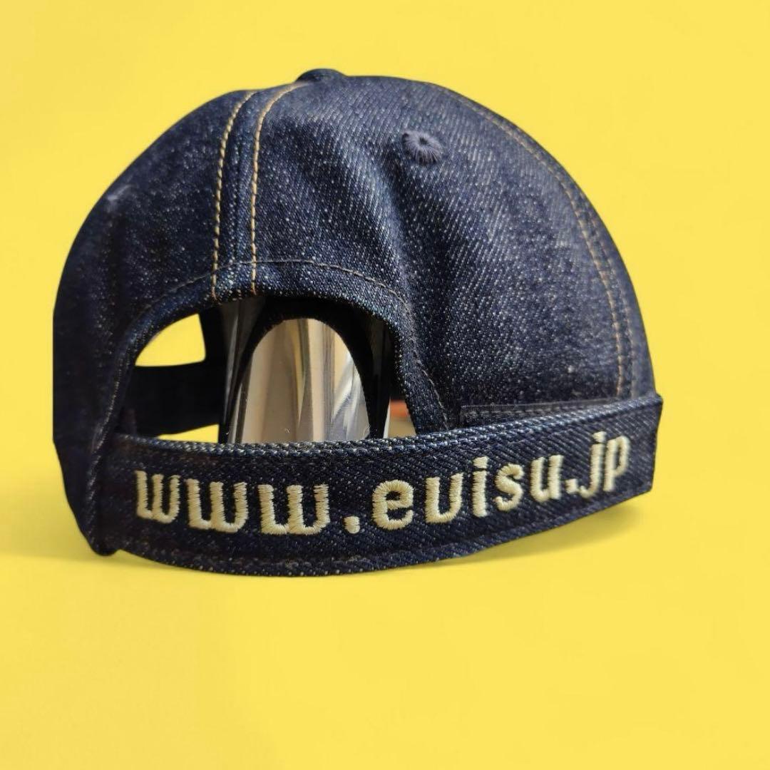 【美品】 EVISU デニム ポケット キャップ エヴィス カモメ 刺繍