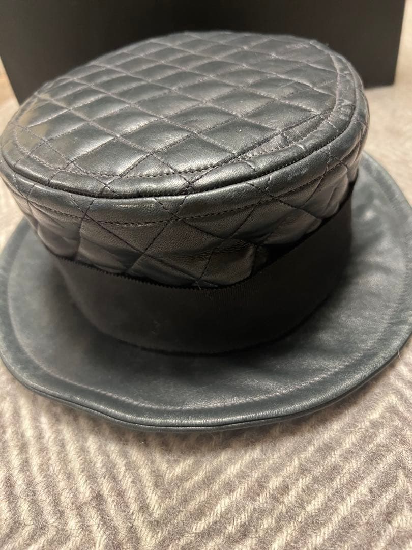 CHANEL シャネル　ラムスキン　マトラッセ　ハット　帽子